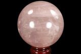 Polished Rose Quartz Sphere - Madagascar #92408-1